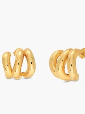 Oak & Luna MEDIUM BILLOW EARRINGS - GOLD VERMEIL